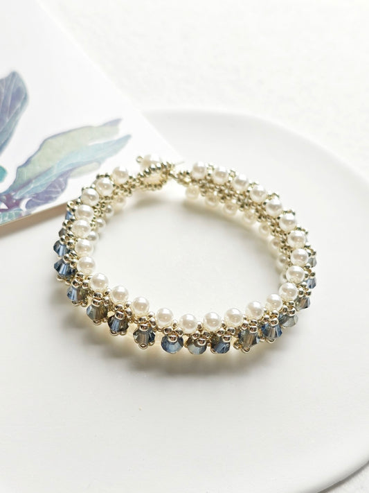 Handmade Azure Seascape Bracelet DIY Kit & Finished