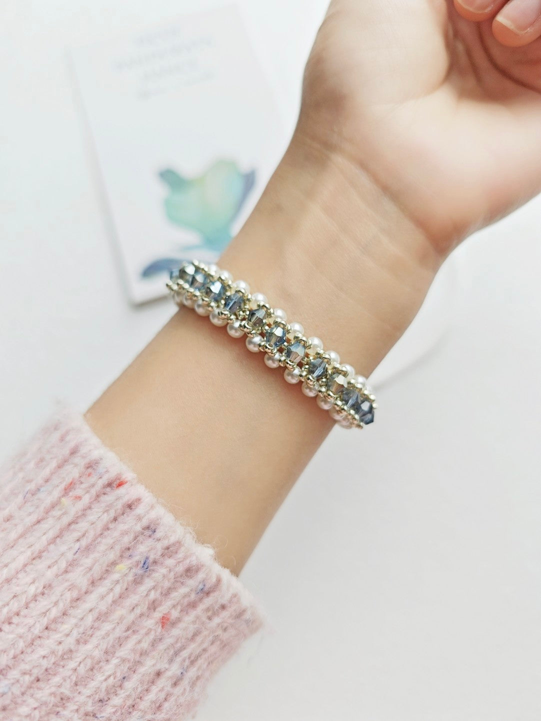 Handmade Azure Seascape Bracelet DIY Kit & Finished