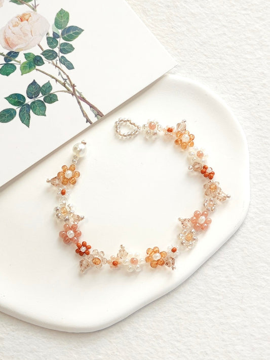 Handmade Summer flowers Bracelet DIY Kit & Finished