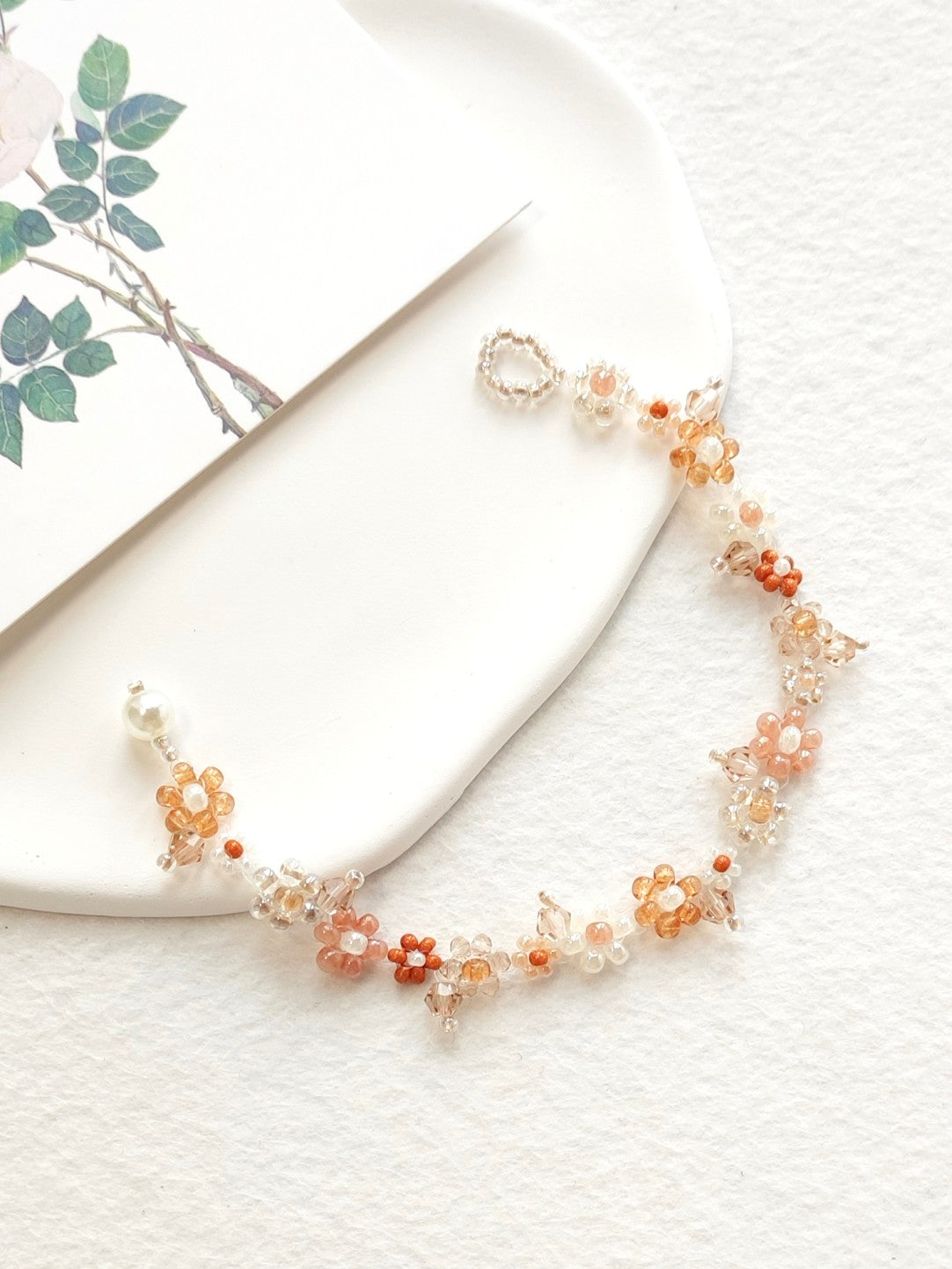 Handmade Summer flowers Bracelet DIY Kit & Finished