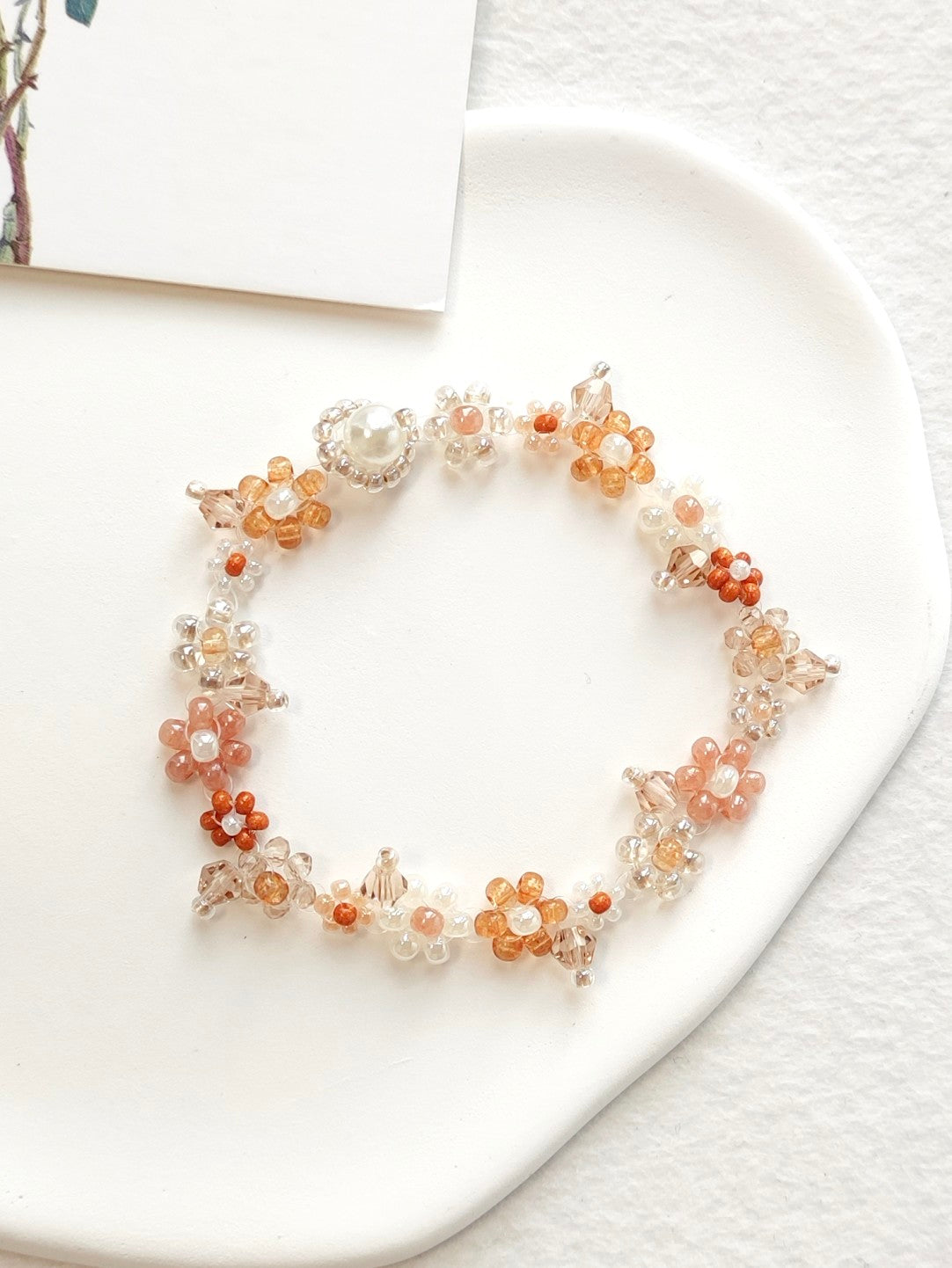 Handmade Summer flowers Bracelet DIY Kit & Finished